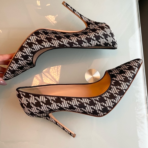 J. Crew Roxie Houndstooth Heels Size 11 - Picture 3 of 8